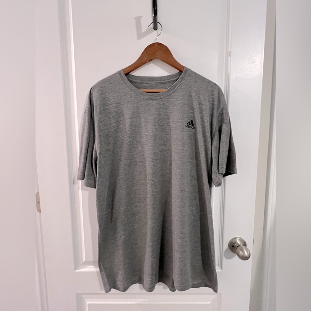 Adidas Short Sleeve Tee, Grey, 2XL